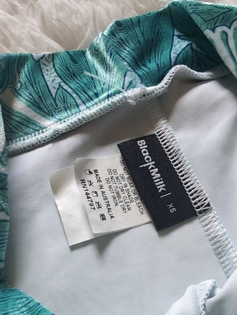 Blackmilk Tulips Aqua Velvet Floral Wide Culotte Original Sample Pants XS - Picture 10 of 15